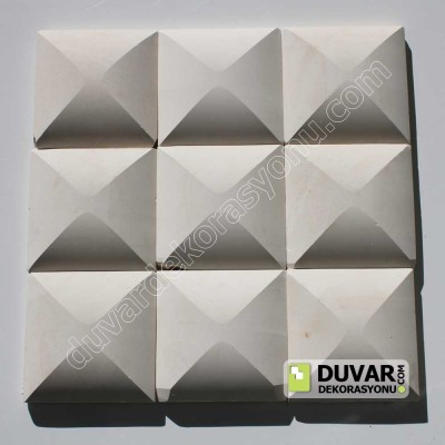 Limra 10x10 cm Piramit Modeli Doğal Taş Cephe Dekorasyonu / M2 Fiyatı: 390 TL