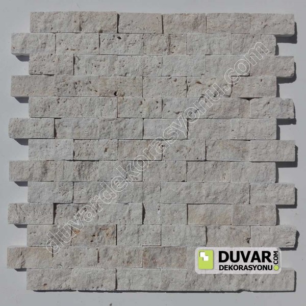 2.3x4.8 cm Klasik Traverten Patlatma / Taş Duvar Dekorasyon /M2 Fiyatı:320 TL