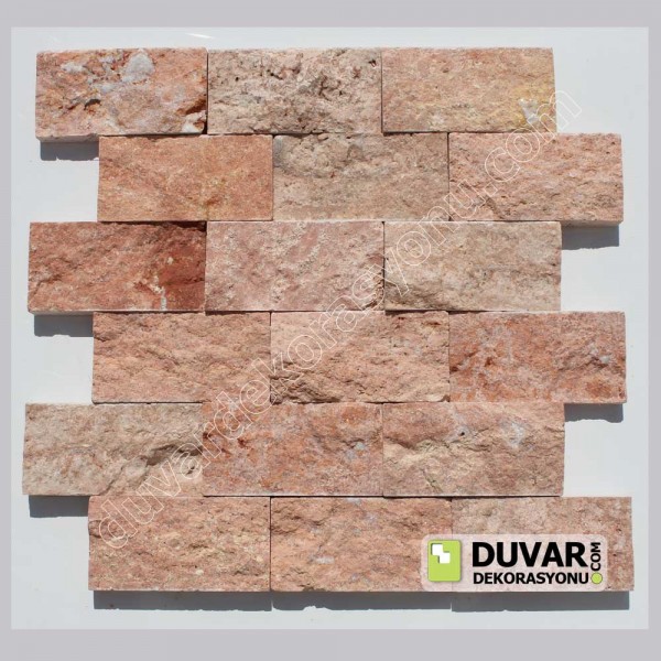 Red Traverten Split Face Natural Stone Mosaics /M2 Fiyatı:320 TL