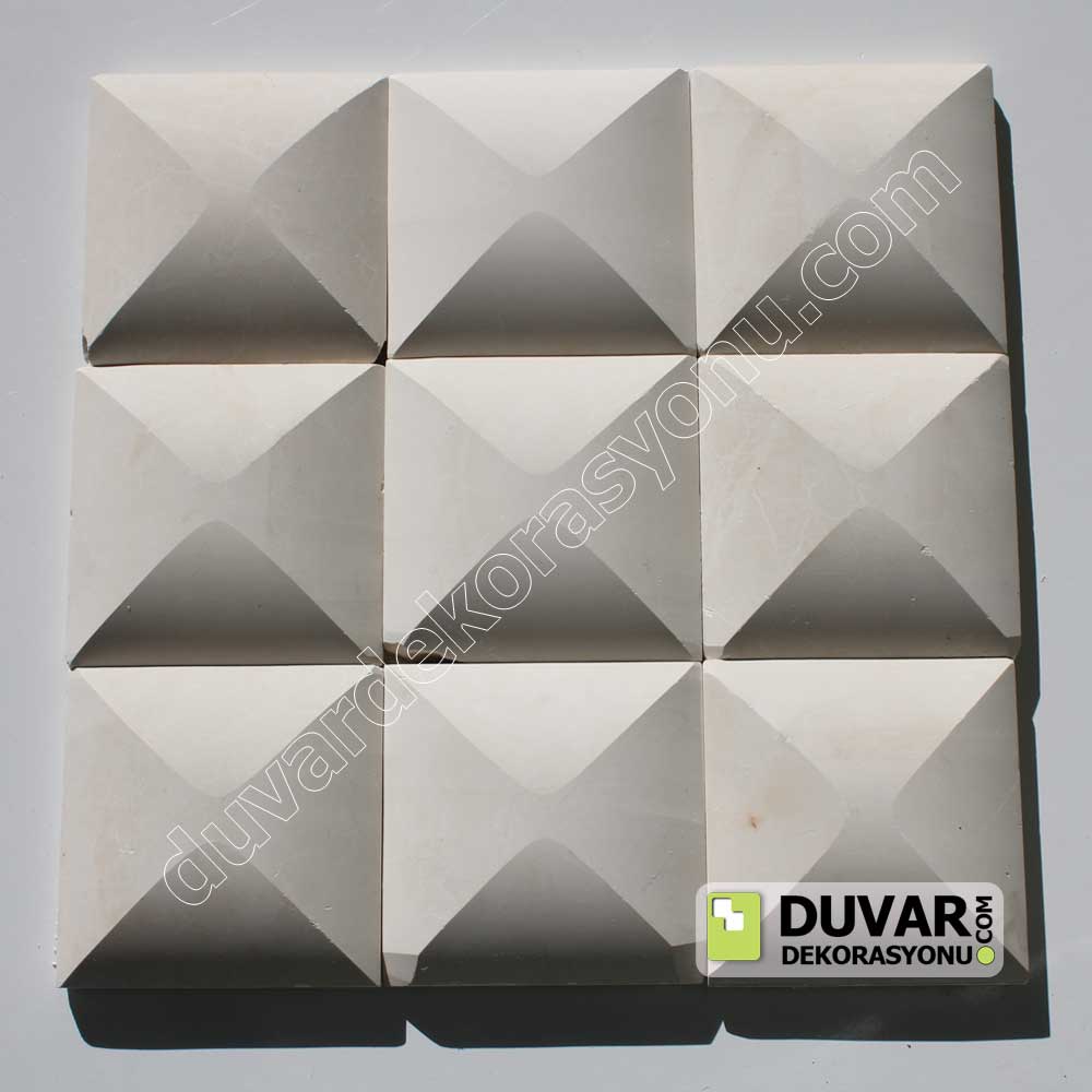 Limra 10x10 cm Piramit Modeli Doğal Taş Cephe Dekorasyonu / M2 Fiyatı: 550 TL