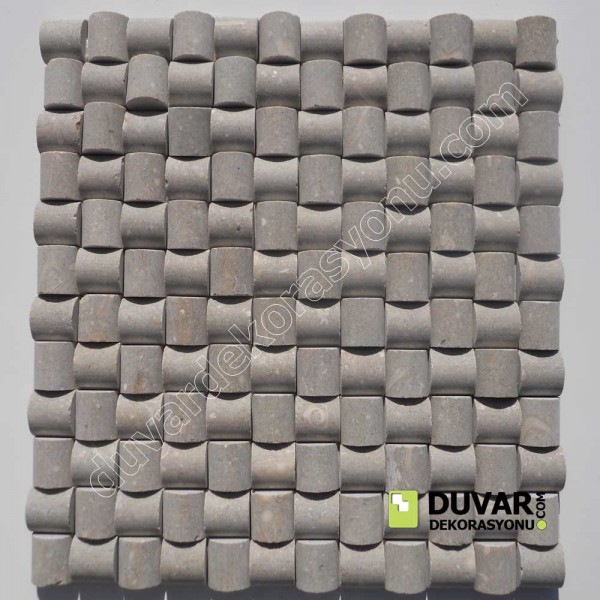 Hasır Mozaik Yeşil Mermer 2.5x2.5 cm / Gerçek Taş Duvar Dekorları/ M2 Fiyatı: 490 TL